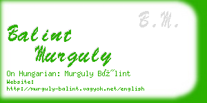 balint murguly business card